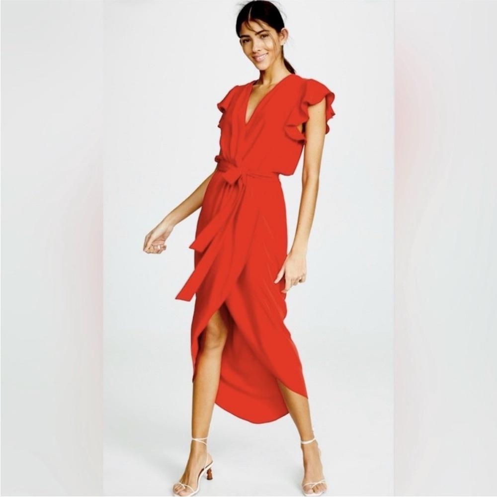 Amanda Uprichard Martinique Red “Lipstick” High Low Dress
